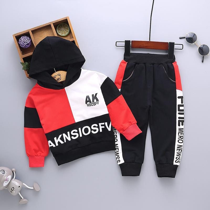 2-piece Color-block Hoodie & Pants for Children Boy