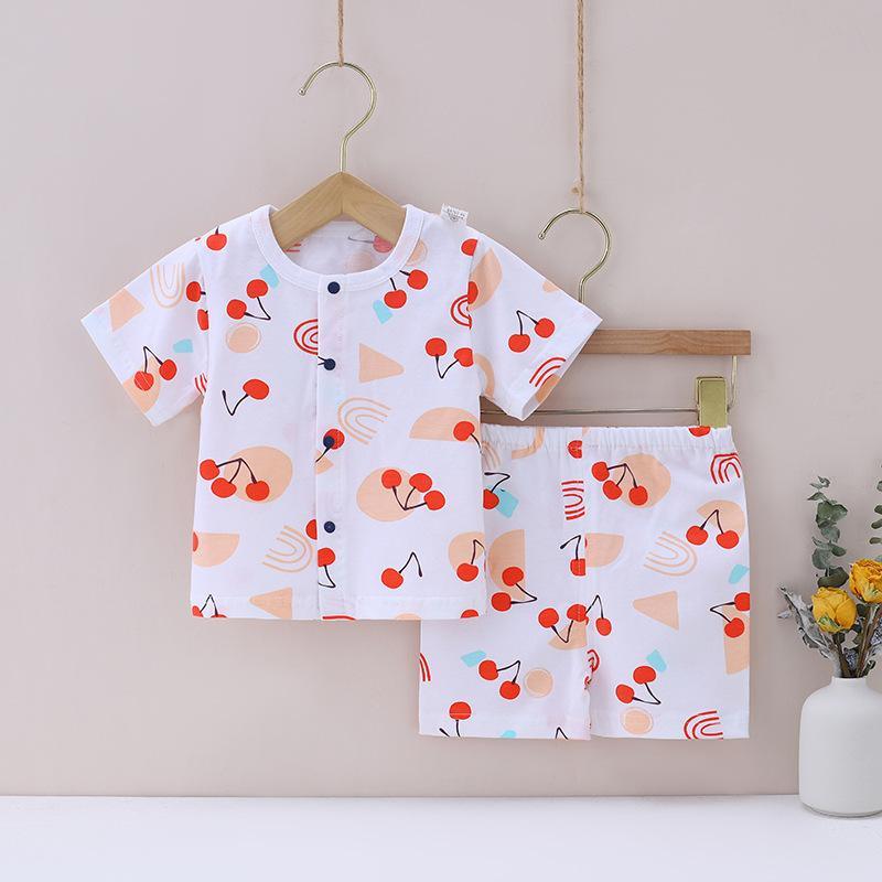 Baby Boy Cherry Print Pajama Top & Shorts