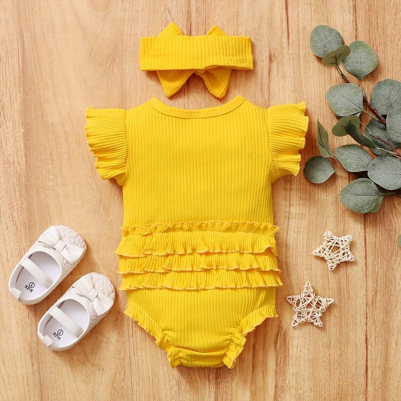 2-piece Headband & Romper for Baby Girl