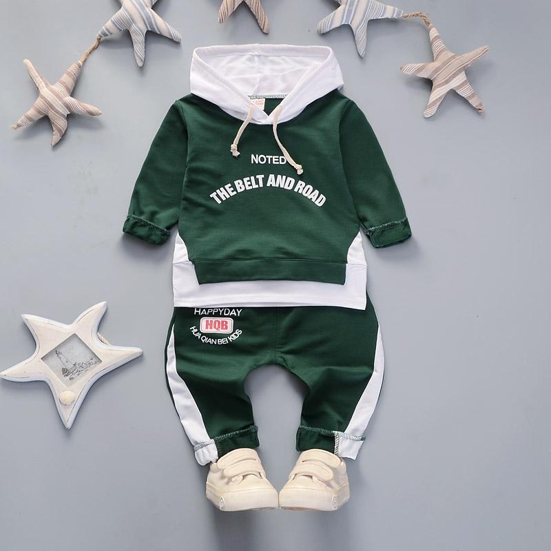 2-piece Letter Pattern Hoodie & Pants for Children Boy