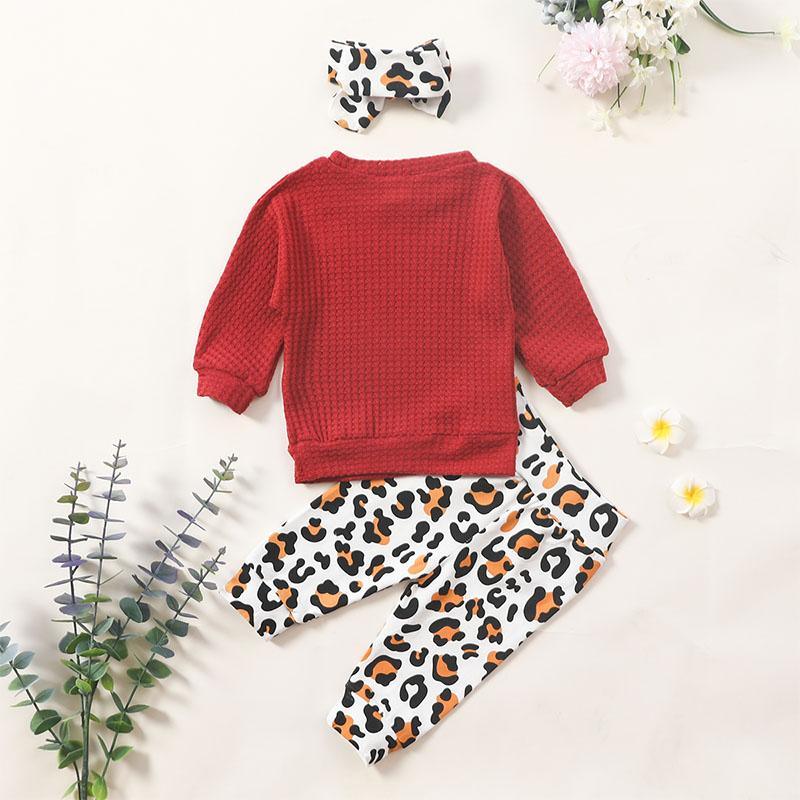 3-piece Top, Leopard Pants with Headband