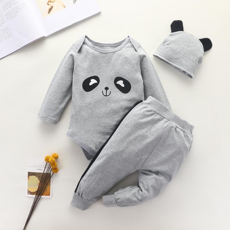 3-piece Romper & Hat & Pants for Baby Boy