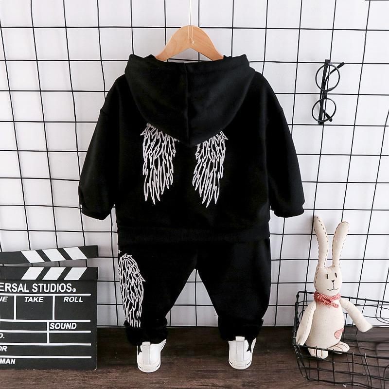 2-piece Wings Pattern Hoodie & Pants  for Children Boy