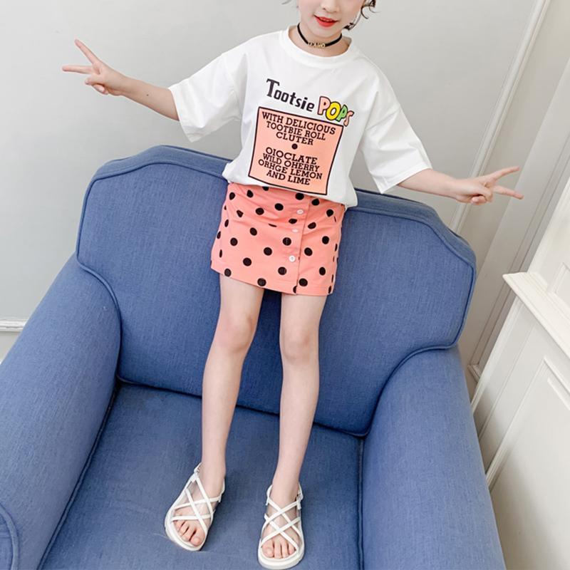 2-piece T-shirt & Polka Dot Skirt for Girl