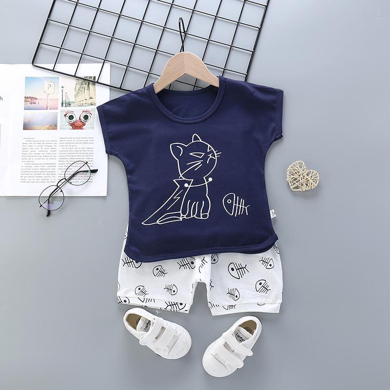 2pcs Cute Cartoon Print T-shirt Pantsuits