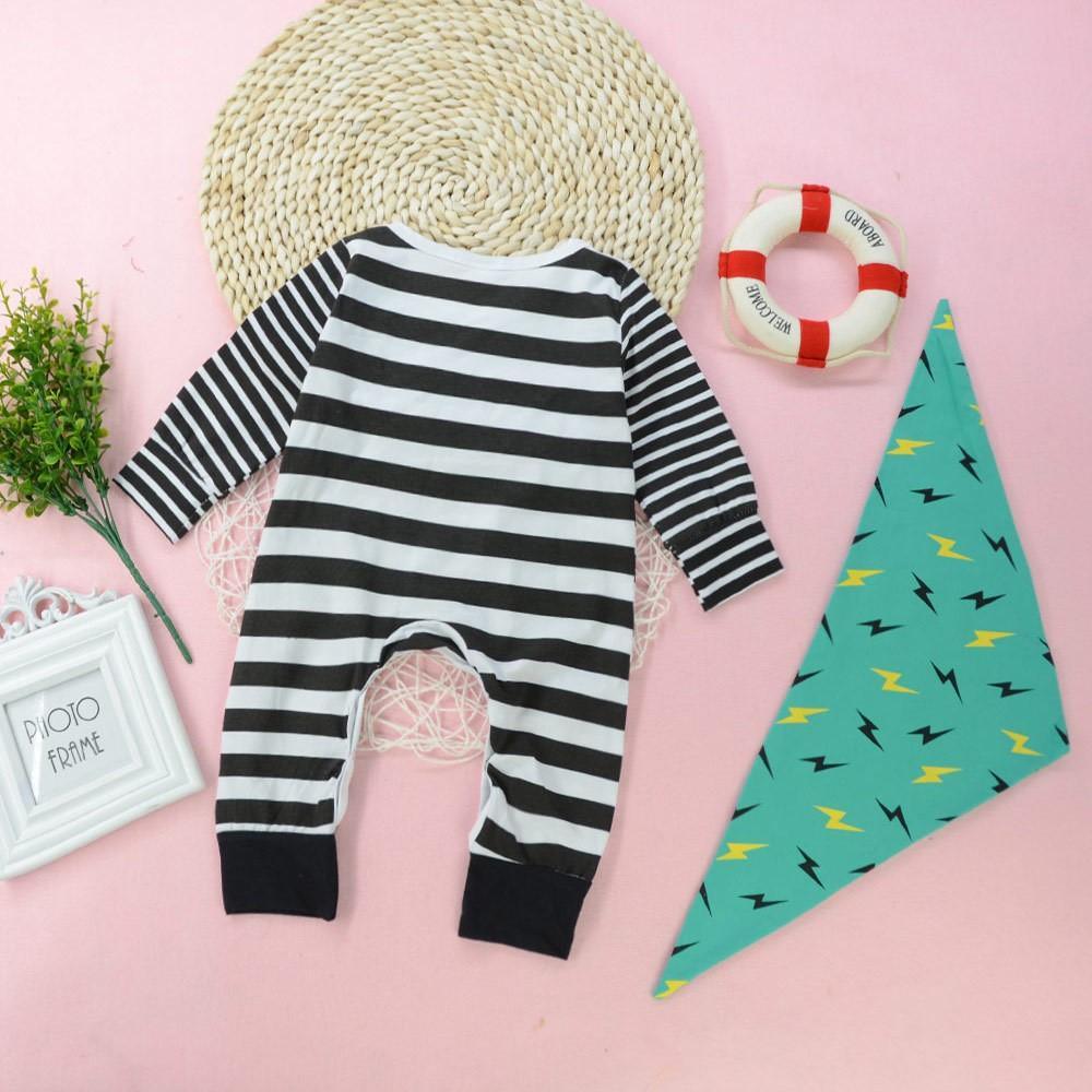 Baby Boys Striped Lightning Pattern Romper Baby Wholesales