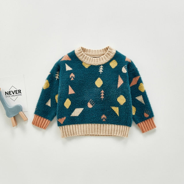 2021 Trendy Girls Winter Fleece Sweater Baby Girl Wholesale
