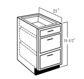 Three Drawers Base Vanity Cabinet