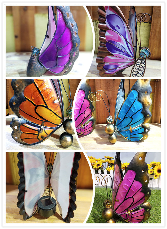 metal butterfly solar light