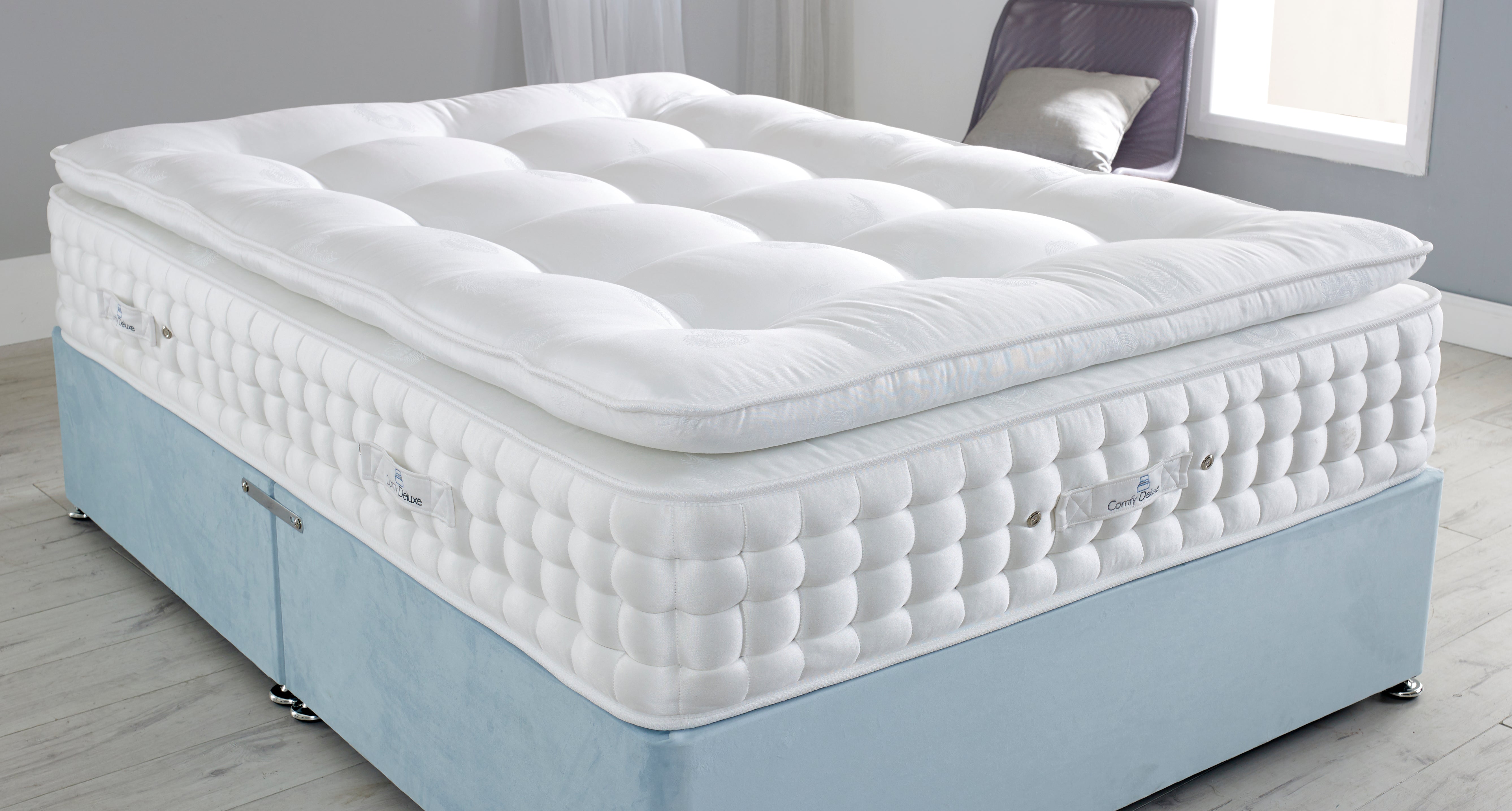 mattress tops with small clouds stitched in