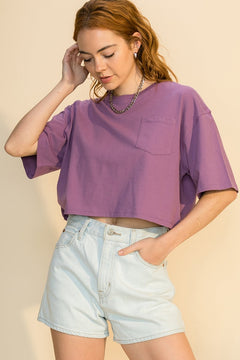 PURPLE CROP TOP