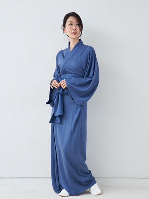 浴衣ルームウェア・プレミアム-ブルー- Yukata Roomwear Premium-Blue