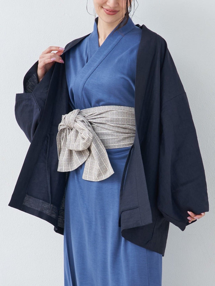 羽織ガウン・ロング(綿)-ホワイト- Haori Gown Long(Cotton