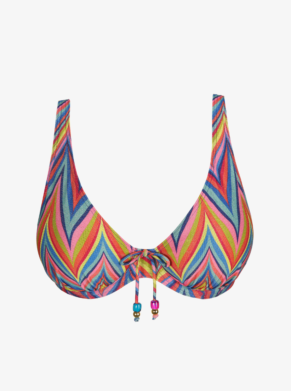 Kea C-G underwire plunge bikini top - Rainbow Paradise | Prima Donna ...