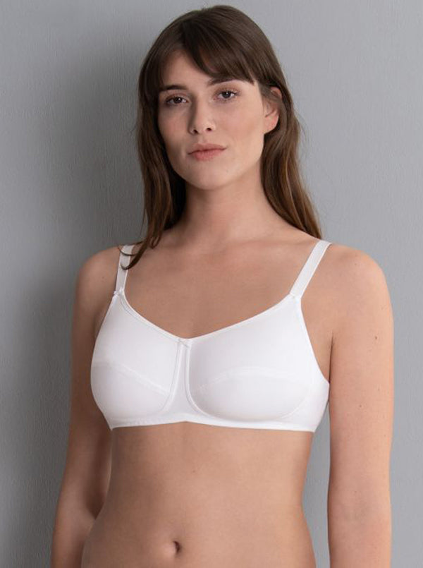 Allie cotton soft-cup mastectomy bra - Black