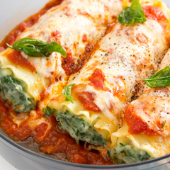 Cannellonis, Ricotta, Rosée Sauce