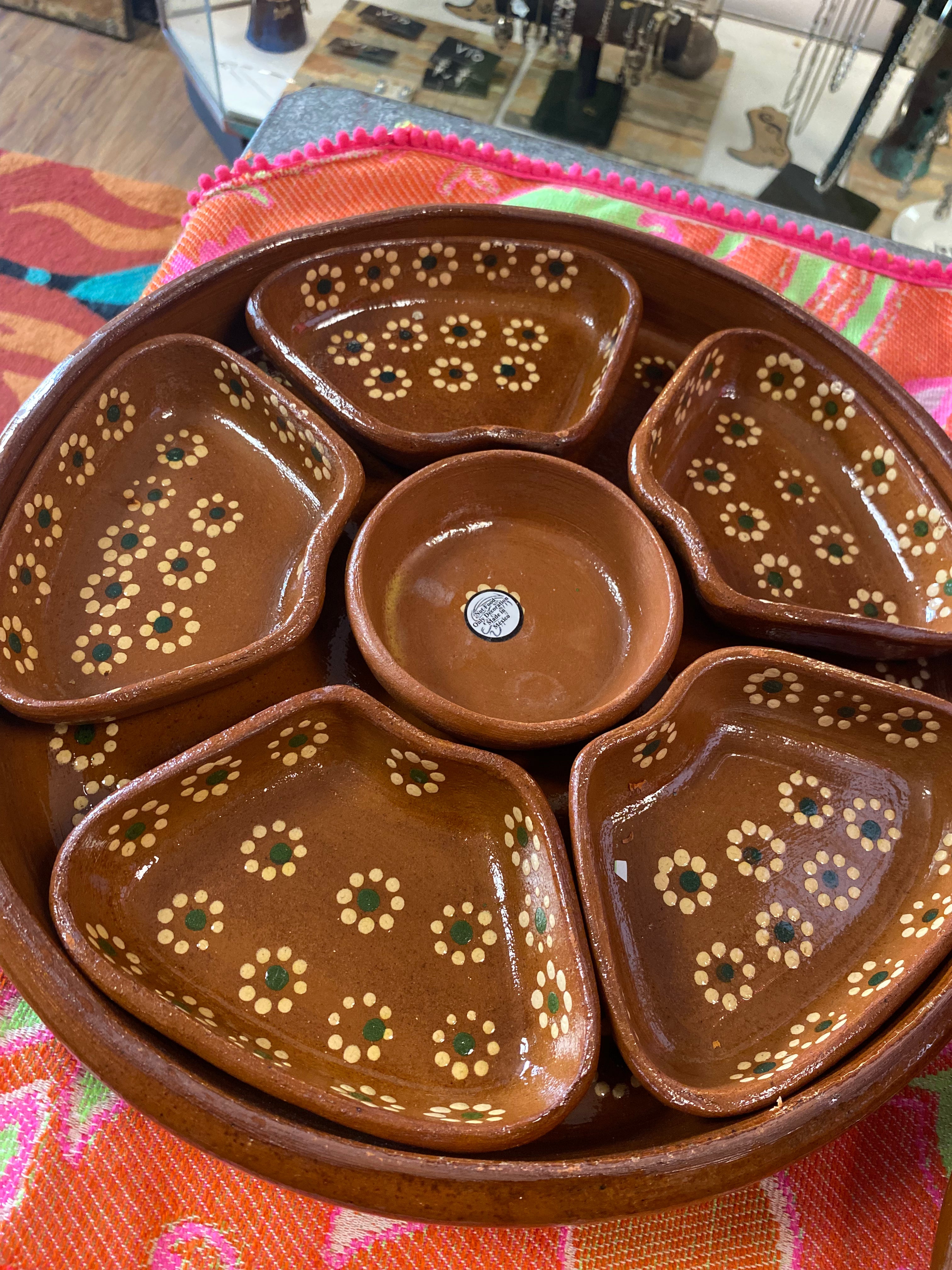 Clay Jarritos 7pc serv tray