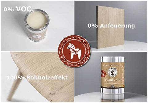 OLI-NATURA Scandic-Oil For Furniture: 0% VOC - 100% Rohholzeffekt 