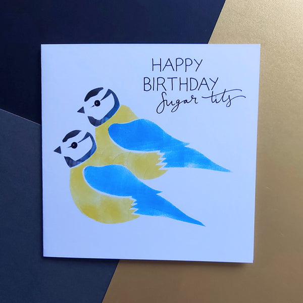 Happy birthday Sugar Tits - Handmade card