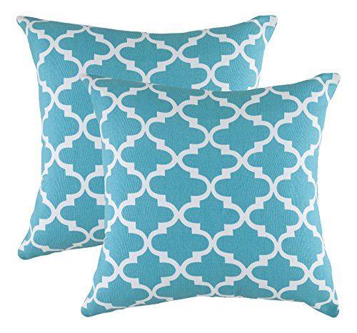 Home Brilliant Throw Pillows for Couch 18x18 Pillow Covers Set of 2 Color  Blue Supersoft Textured Velvet Accent Pillowcases for Girl Dorm Sofa, 45 cm