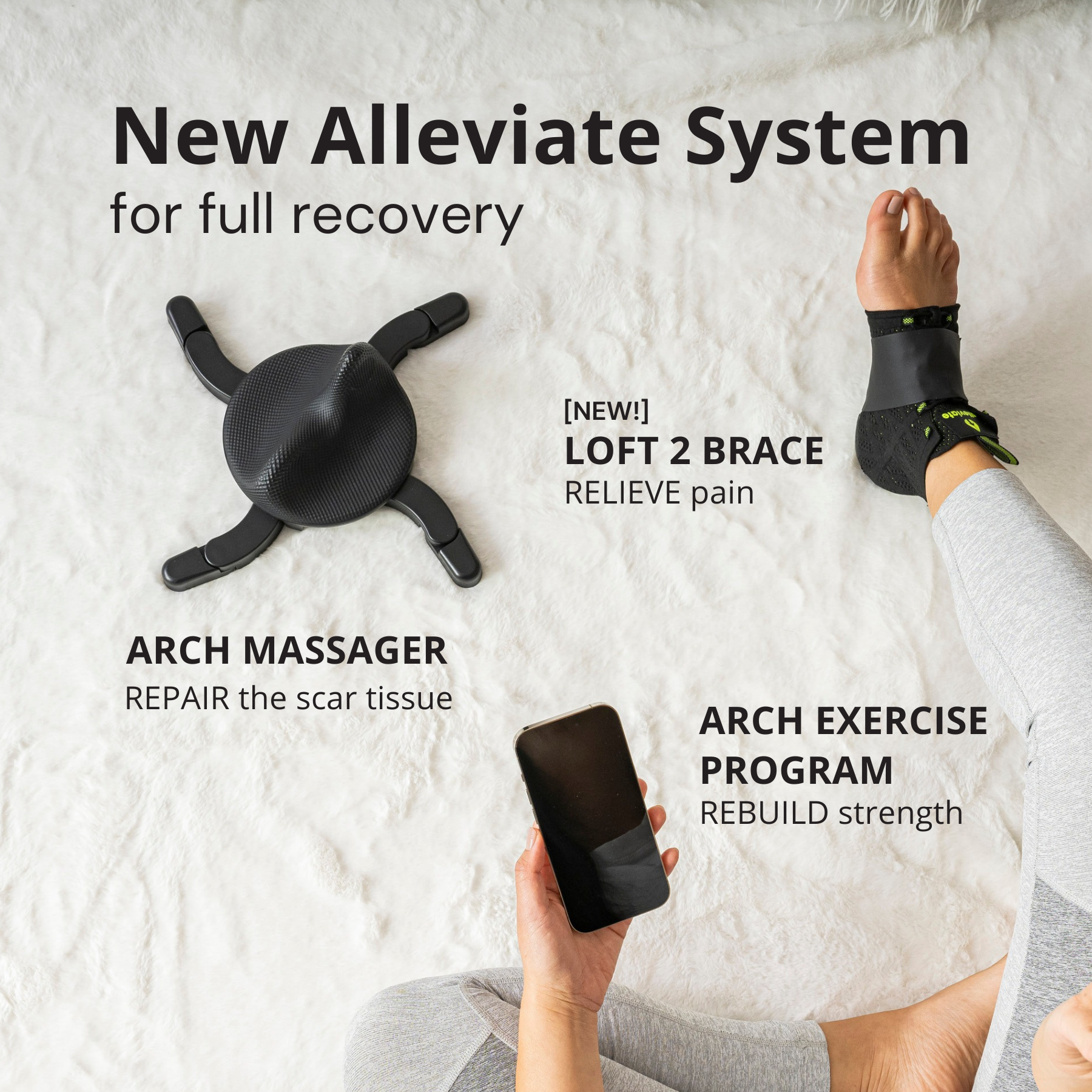 Arch Massager  Plantar Fasciitis Foot Massager by Alleviate