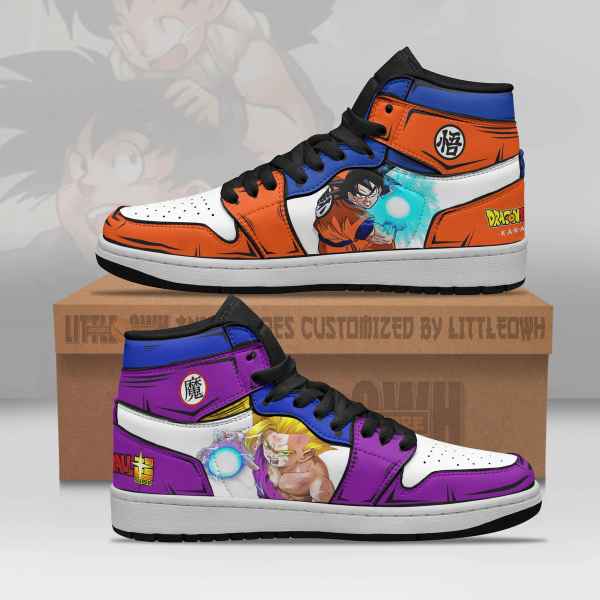 Gohan x Goku JD Sneakers Custom Dragon Ball Anime Shoes – Littleowh