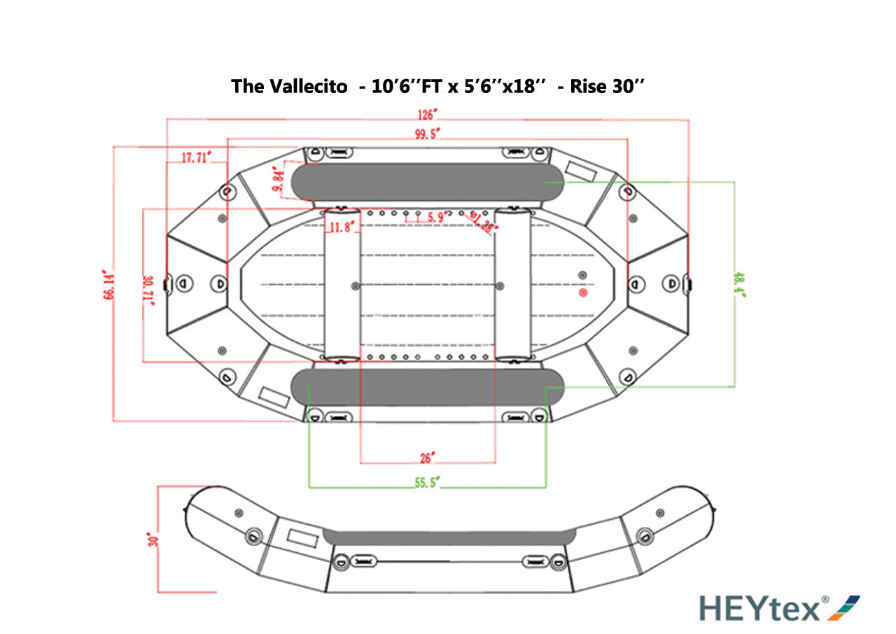 10.5 foot valle raft specifications