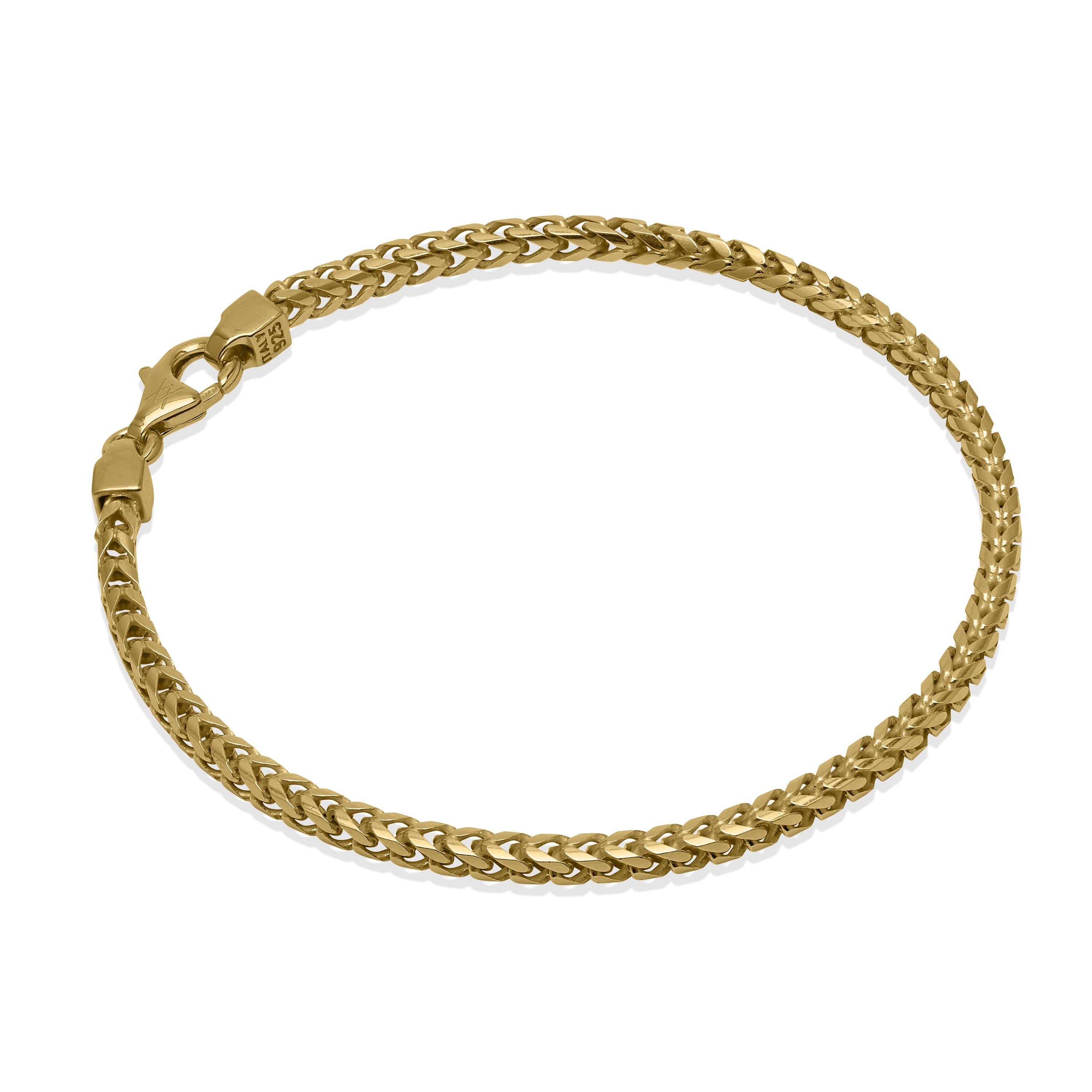 Milano Franco Link Bracelet (Gold Plated) 3 mm