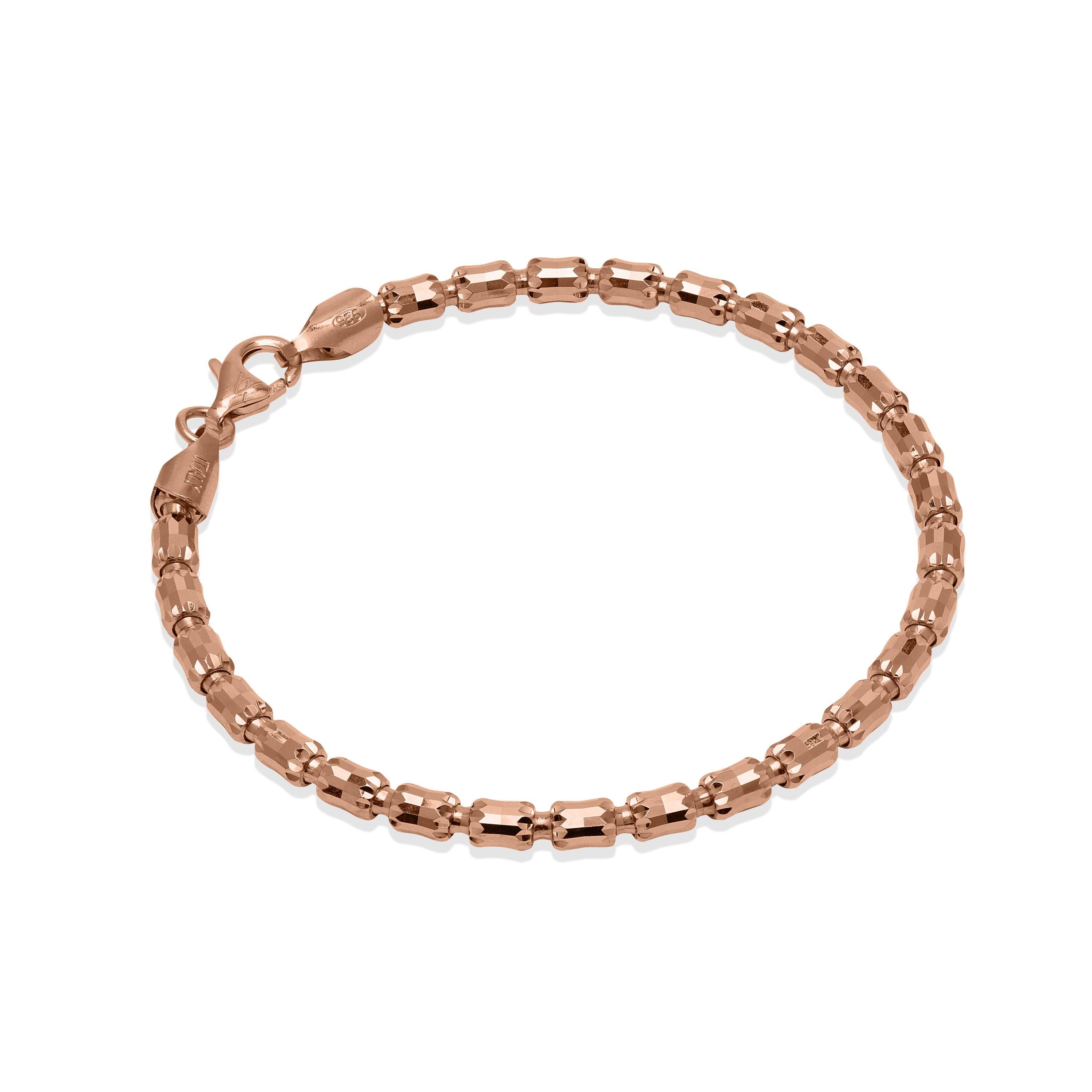 Barrel Crystal Bracelet (Rose) 4 mm