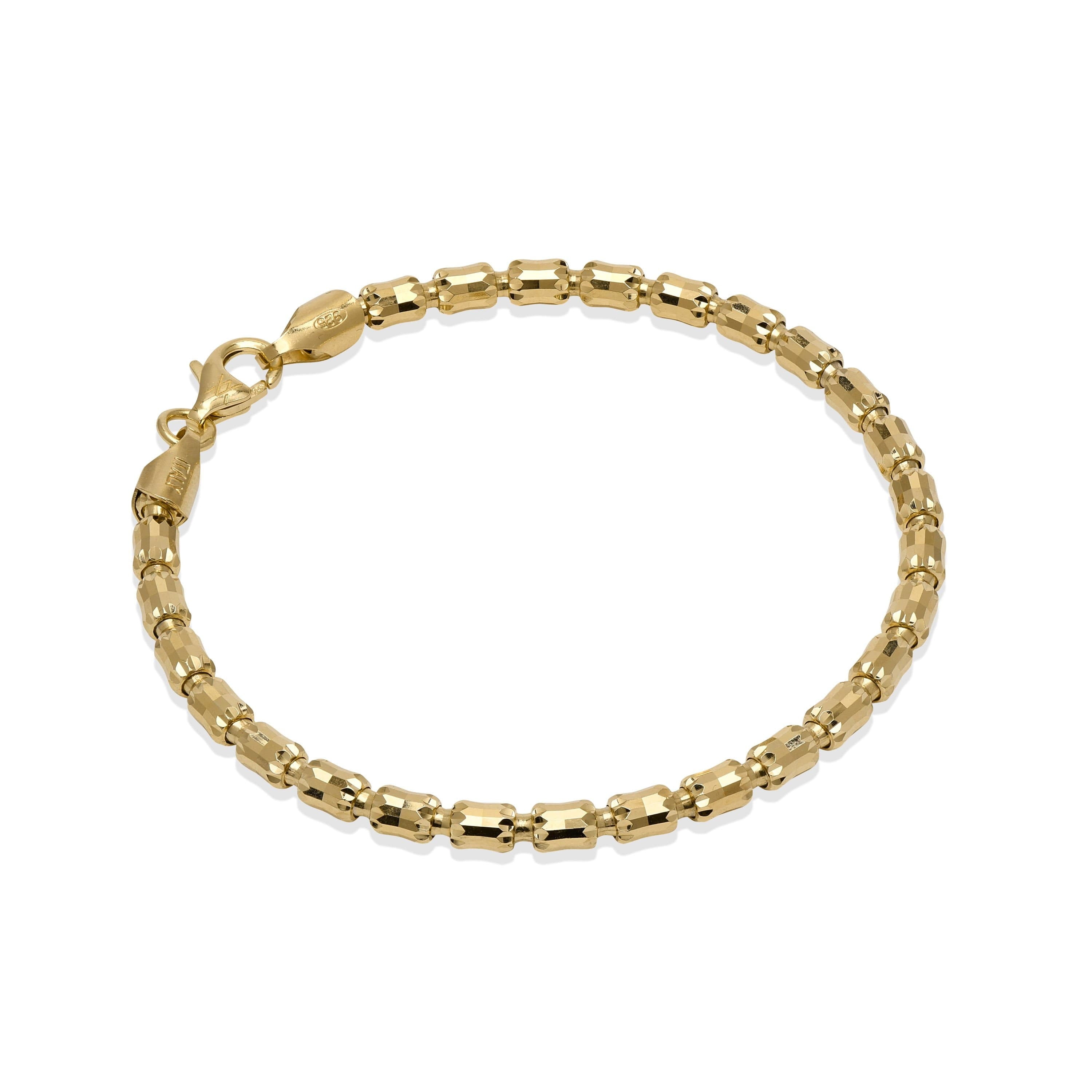 Barrel Crystal Bracelet (Gold Plated) 4 mm