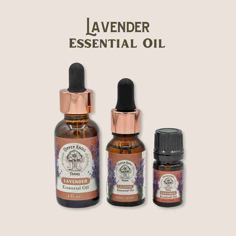 Lavender essential oil grown and made by Copper Knoll Farms