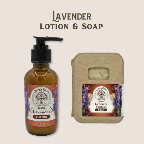 Lavender Lotion and Lavender Shiitake Soap made by Copper Knoll Farms