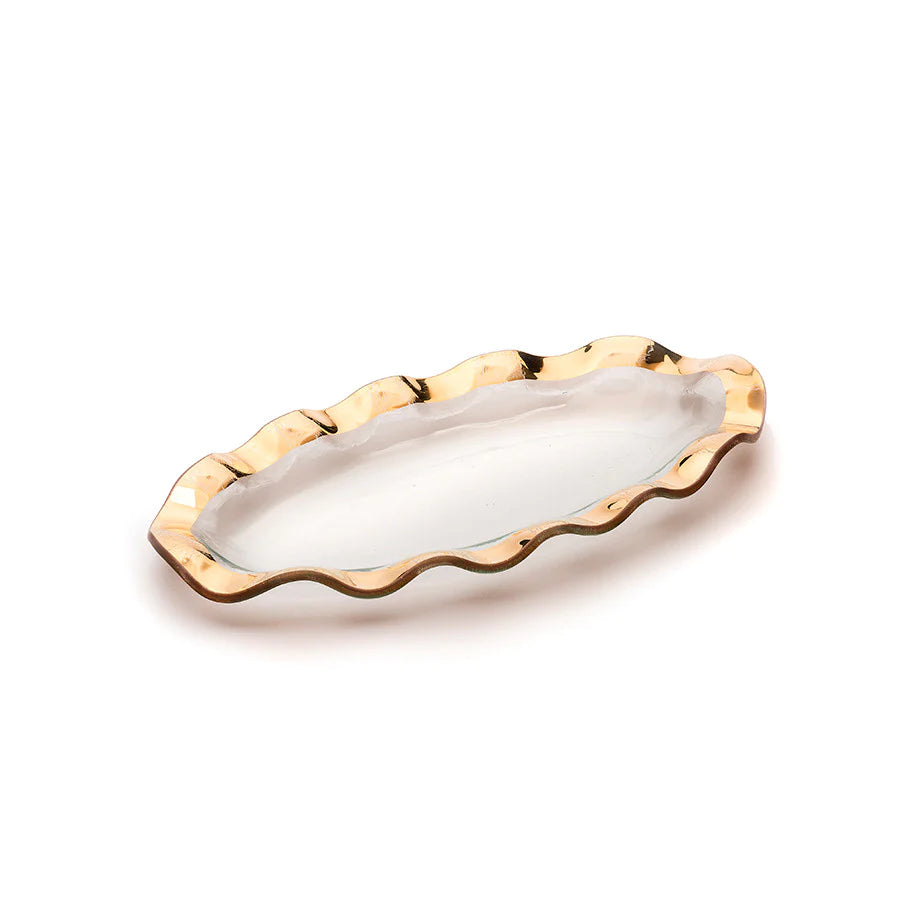 13" x 6" Ruffle Mini Oval Tray