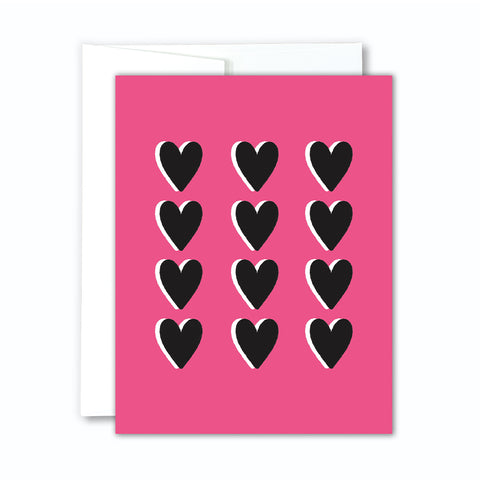 black heart greeting card