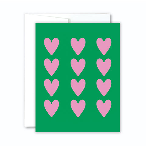 green valentines day card