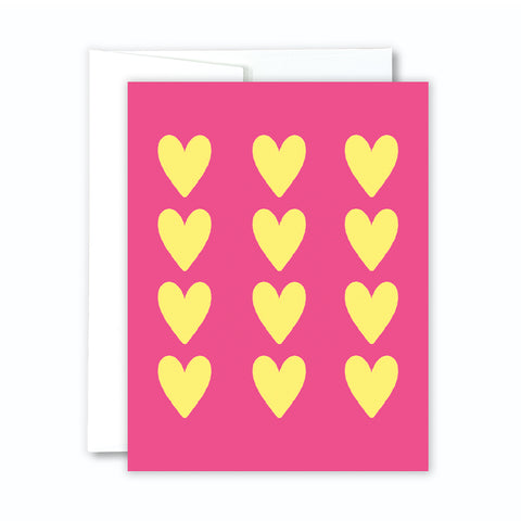 yellow heart greeting card