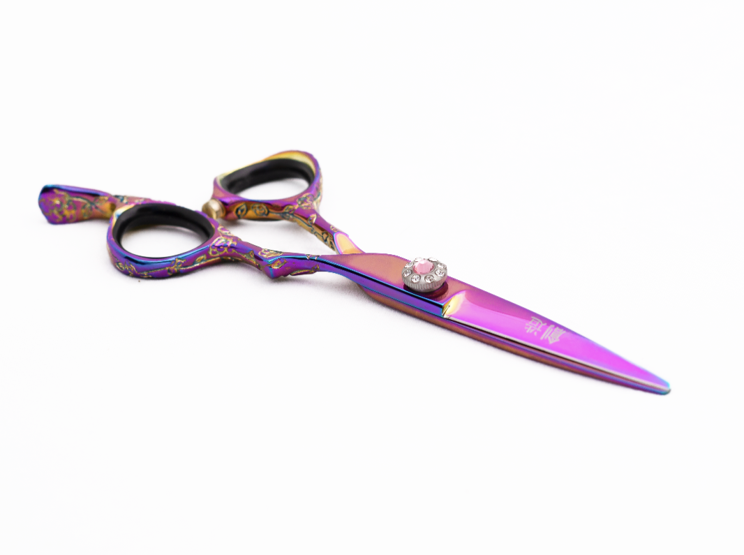 rainbow hair cutting scissors