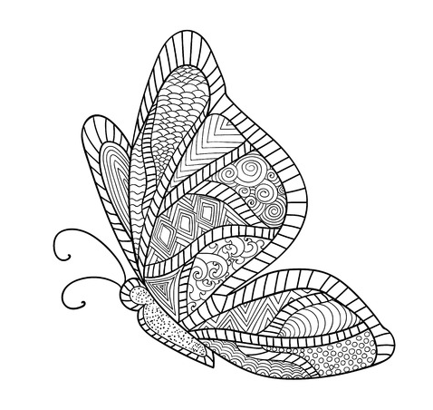 Coloriage Zentangle numéro 1 - Sans Dépasser