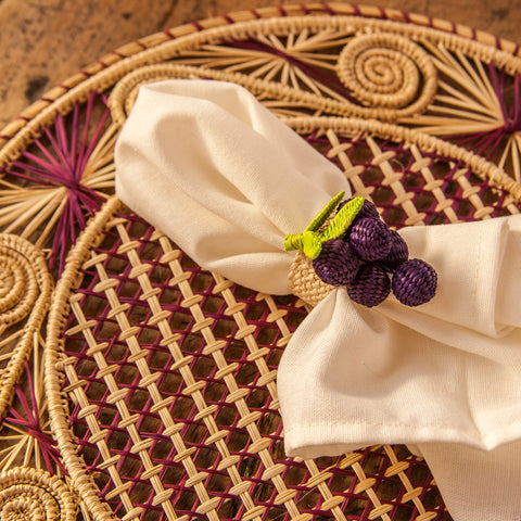 Palmito Fruity Napkin Rings - Grapes