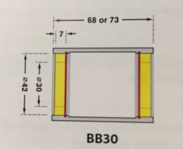 BB30 bottom bracket drawing