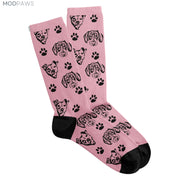 Custom Pet Socks - Pet Photo + Name Pet Socks Mod Paws Pink S Unisex 1