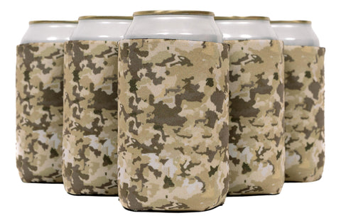 Camo Desert Can Koozie 4mm Thick Neoprene