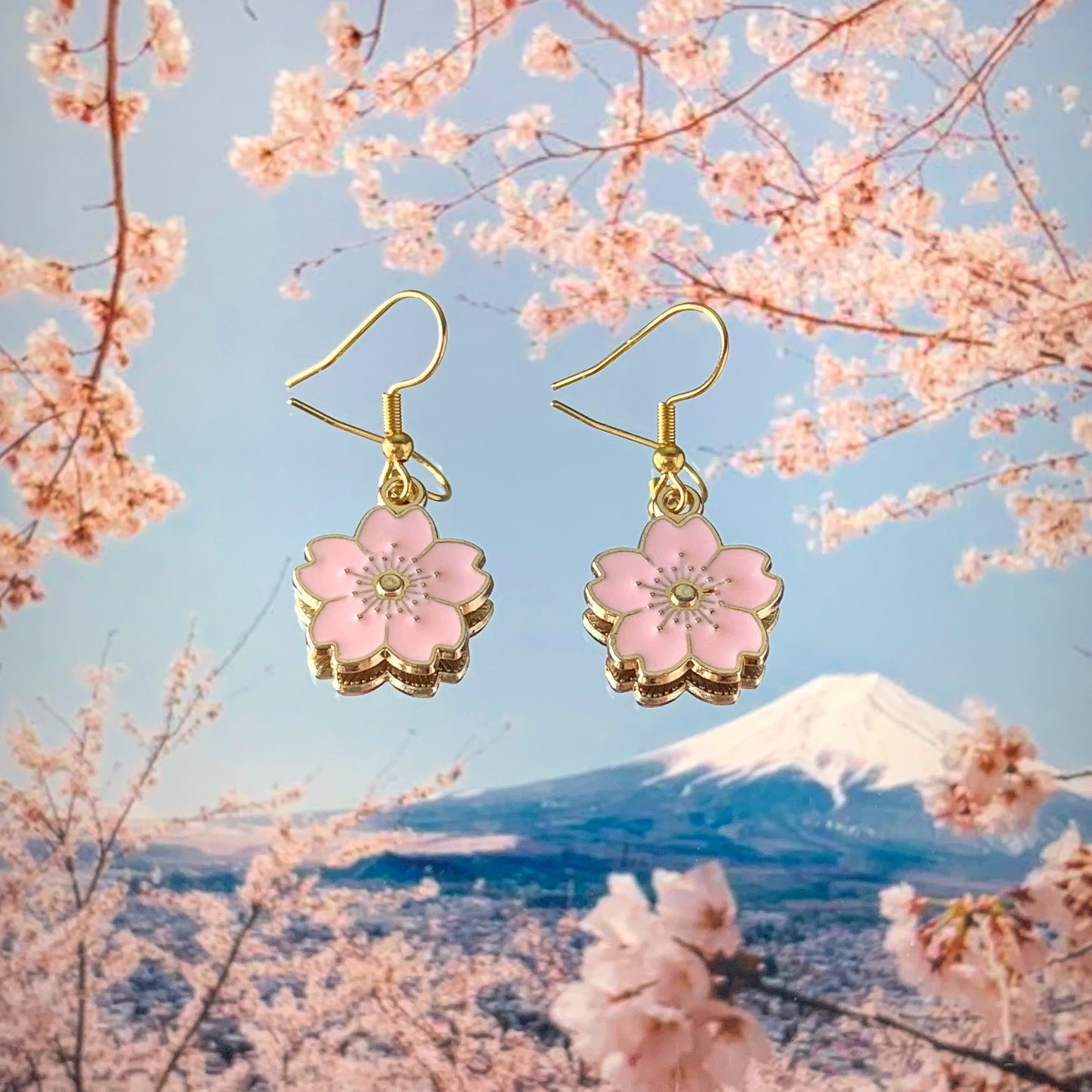pendientes flor cerezo sakura – strawbebi shop