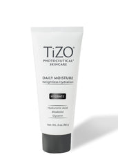 TiZO Daily Moisture face moisturizer with hyaluronic acid bottle on white background