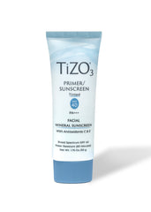 TiZO3 Sunscreen Primer tinted mineral sunscreen SPF 40 tube on white background