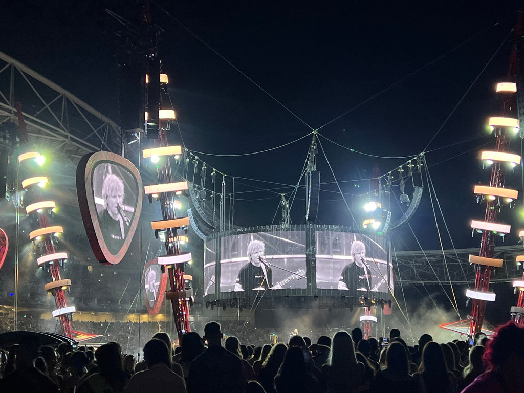 Image of CEE CLEAR Cross Body Bag at Singer Ed Sheeran's 2023 concert at Accor Stadium in Sydney