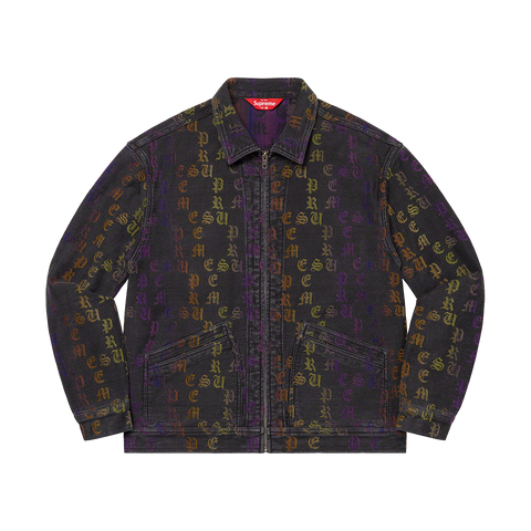 Supreme Gradient Jacquard Denim Work Jacket Black