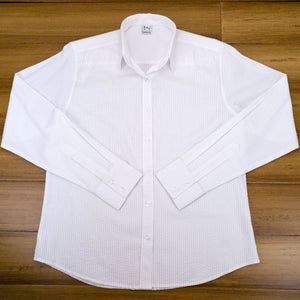 Long Sleeved Stripe Seersucker Shirt Top LAD100WLSF