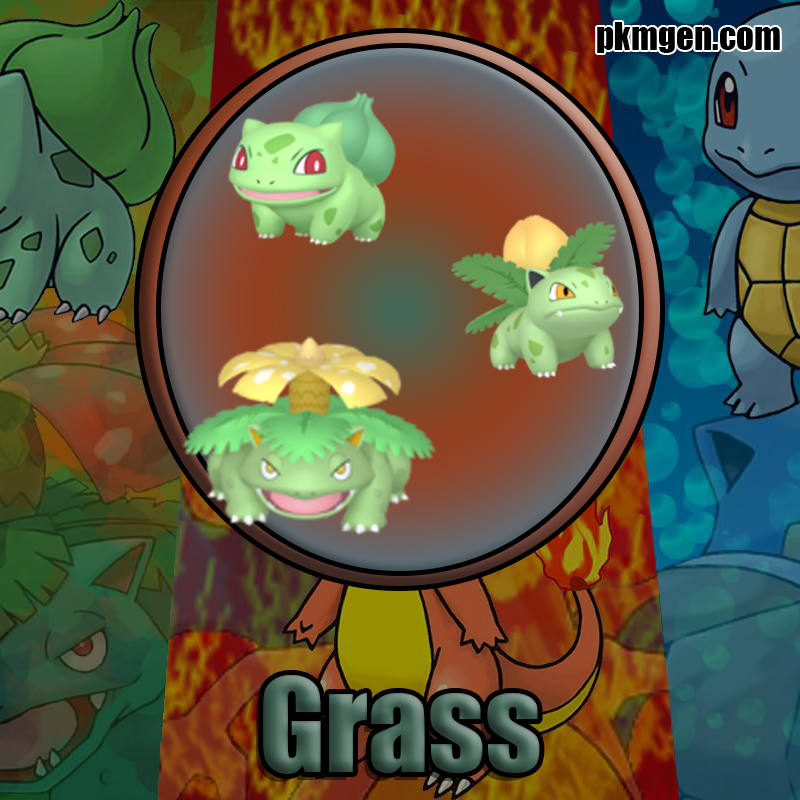 Kanto Starters Grass Pack Pkmgen