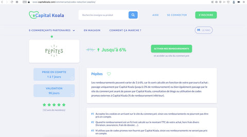 pepites.co disponible sur Capital Koala